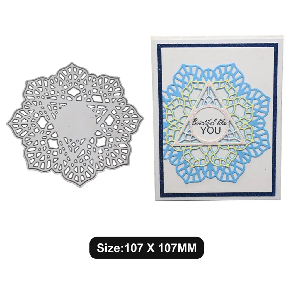 Треугольные штампы с цветами для изготовления открыток металлические высечки