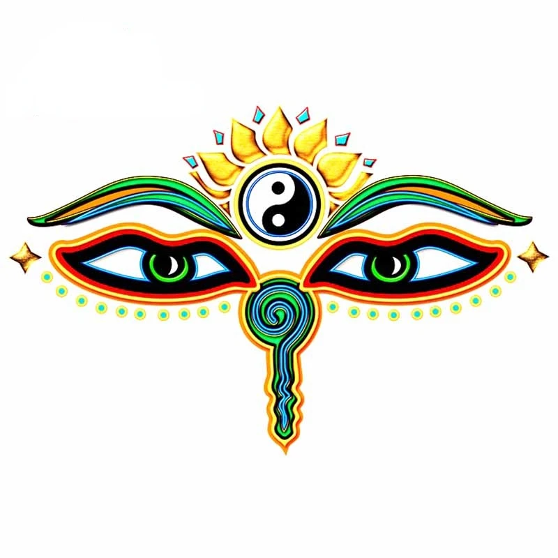 

A-0725 Creativity Buddha Eye Mystery Religion Personality Car Stickers PVC Auto Laptop Decorative Accessories Waterproof Decals