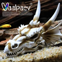 simulation dragon dinosaur skull resin sinking action figure for fish tank landscaping hiding house decoration toys accessories