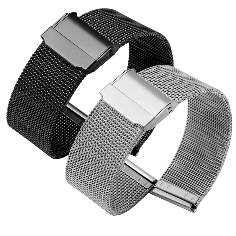 Mesh Belt Men and women brand stainless steel watchband for CK AR1957 AR2067 black silver rosegold watch strap
