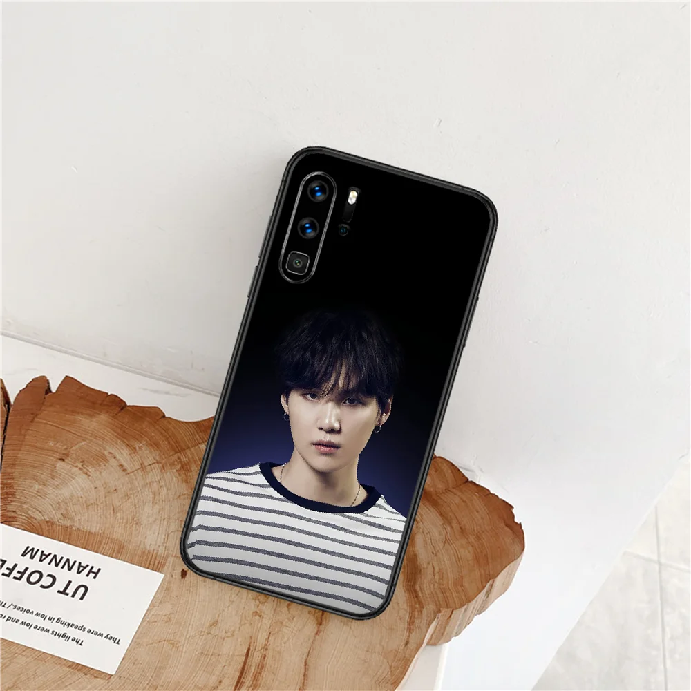 

Bangtan Boys SUGA Phone Case For Huawei P Mate Smart 10 20 30 40 Lite Z 2019 Pro black Cover Silicone Bumper Trend Shell Fashion