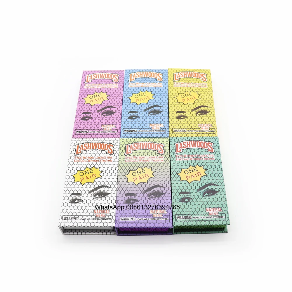 

LASHWOODS Eyelash Box Wholesale Price 25mm 3d Mink Eyelashes Real Siberian Mink 25mm Lashes with Customize Own Brand Box