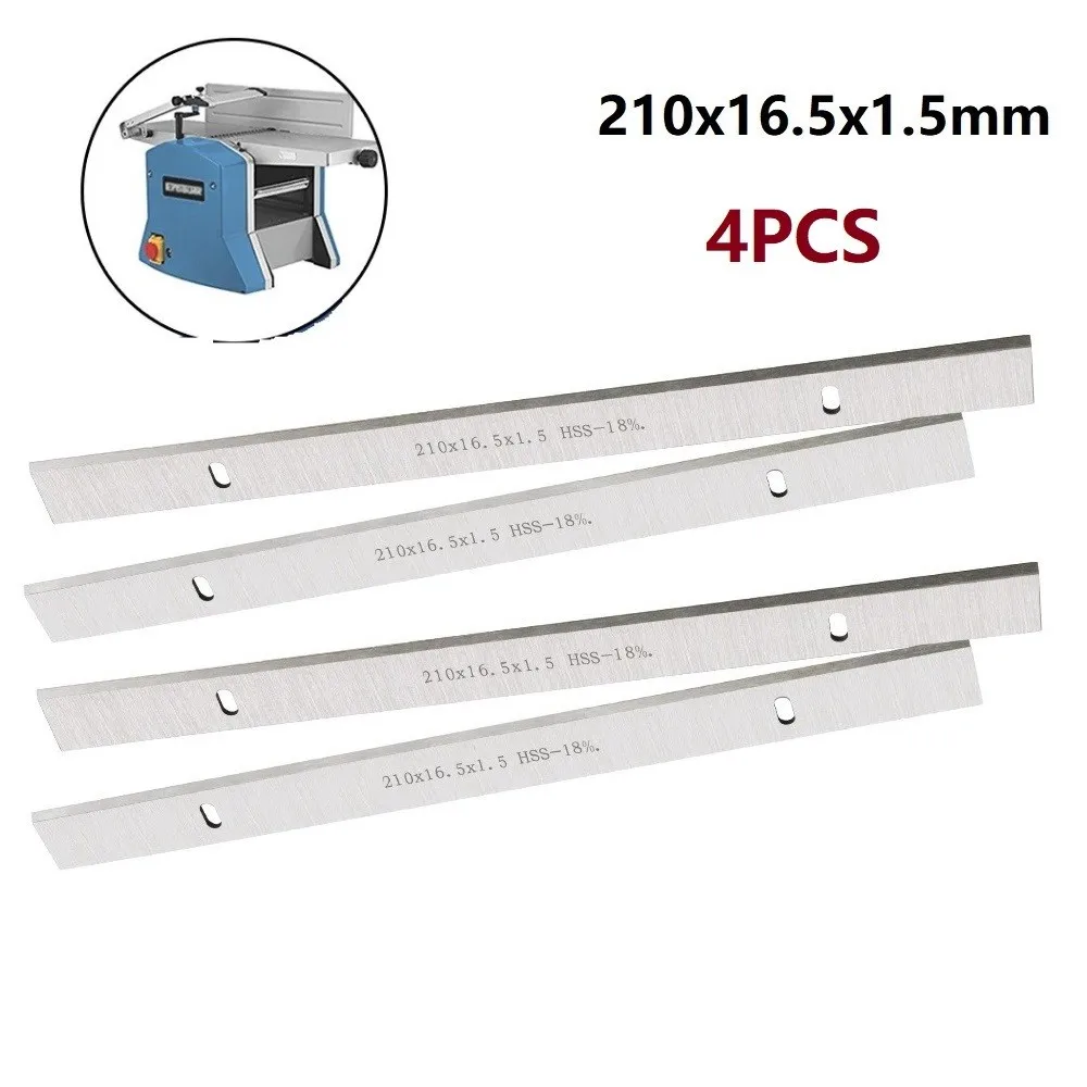 

4 шт 8 "210mm HSS Толщина строгальные ножи 210x16,5x1,5 мм деревянный станок, деревообработка Мощность инструмент Запчасти для деревообработки