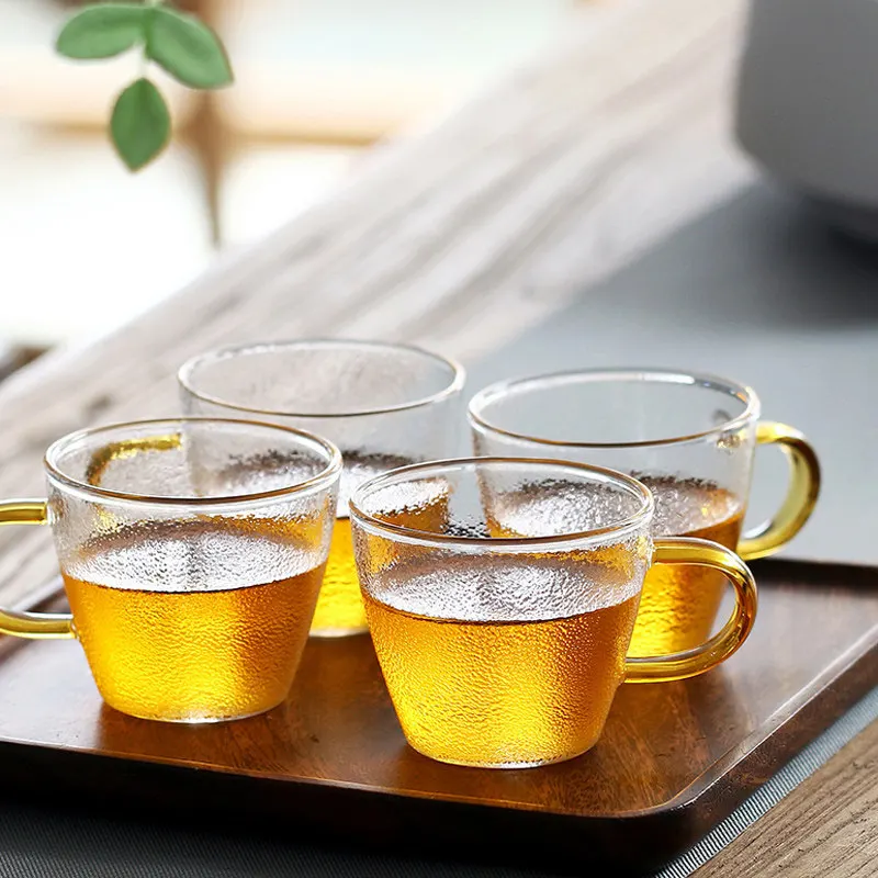 4 шт. высокотемпературная стеклянная чашка Толстая чайная семейная кунг фу