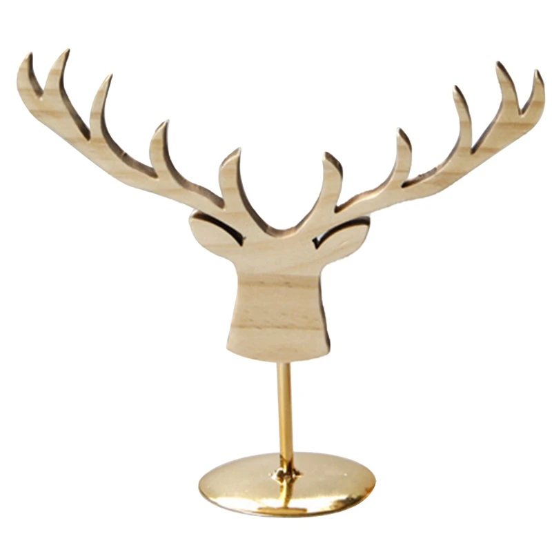 

Декоративные украшения Деревянный орнамент с оленями полка для ювелирных изделий