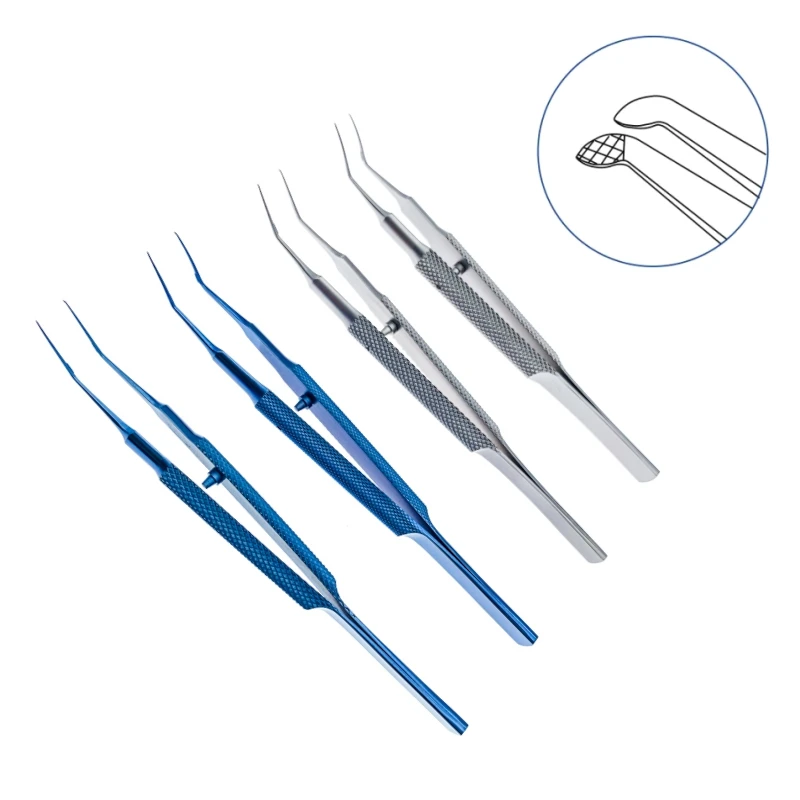 

Capsulorhexis Forceps Curved/Angle Ophthalmic Forceps Ophthalmic Surgical Pet Instruments
