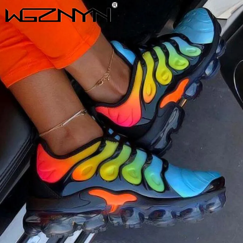

Shoes Women Sneakers 2020 Fashion Rainbow Color Platform Shoes Casual Walking Shoes Comforable Outdoor Ladies Vulcanized Shoes