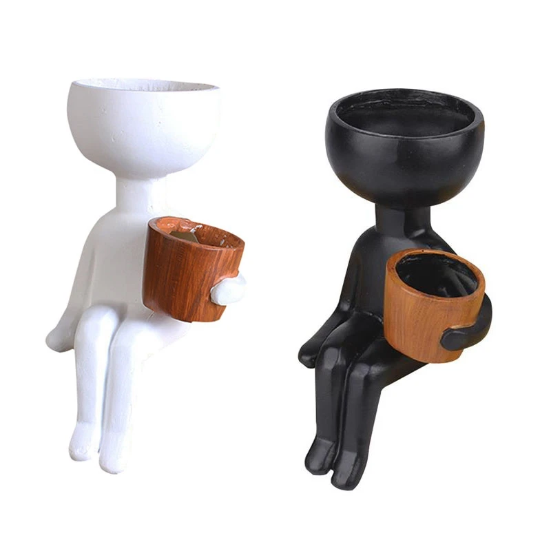 

FQYL скандинавском стиле с имитацией керамики абстрактные ваза человека уход за кожей лица креативные Дисплей Номер Декоративный рисунок го...