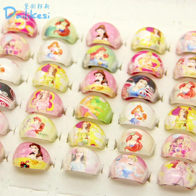 5 шт./лот детское кольцо из мультфильма Принцесса Диснея аксессуары для девочек