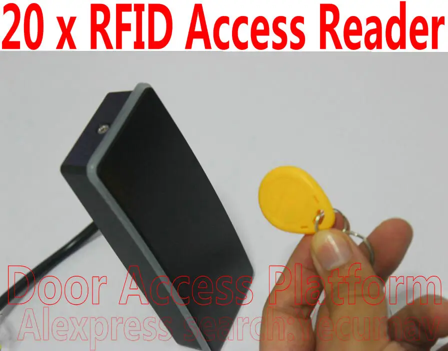 20 штук в лоте RFID EM ID Card reader 125 кГц Pro ximty светодиодный светильник Wiegand26/34 считыватель