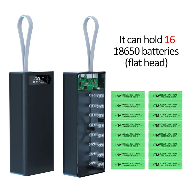 16*18650 PD QC3.0 USB 10 Вт сварочный контейнер для хранения аккумуляторов быстрая