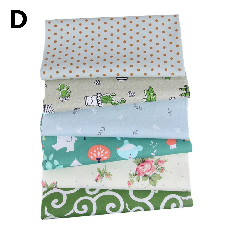 

5PCS/Set Quilting Fabric Sewing Patchwork Fabric Cotton DIY Print Handmade Cloth Floral
