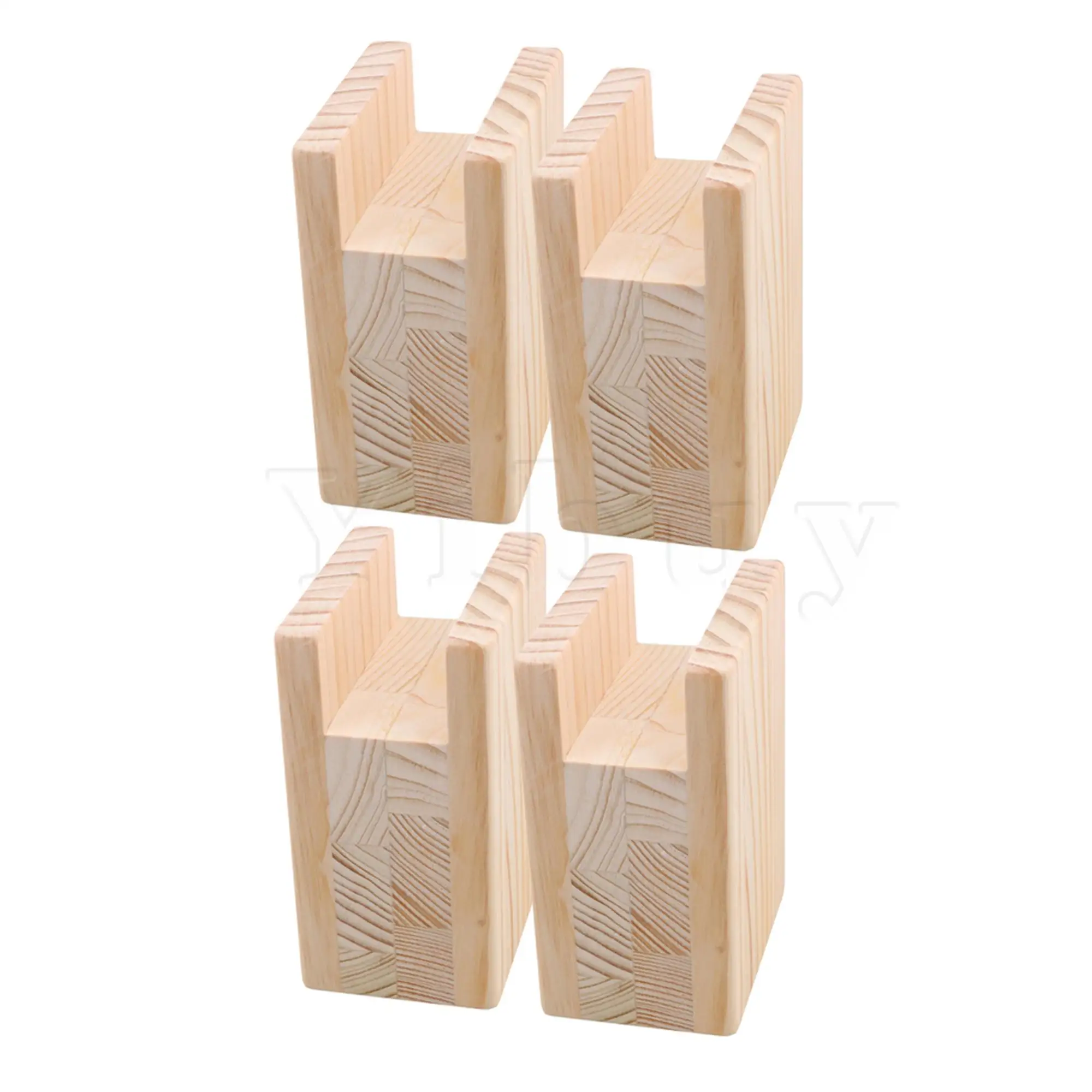 

4x Furniture Table Lifter Sofa Risers 4x10CM Groove 4 Inch Lift Height