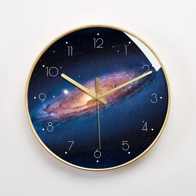 

Personality Creative Wall Clock Fashion Metal Bedroom Modern Wall Clock Silent Novelty Relogio Parede Home Decoration ZB50WC