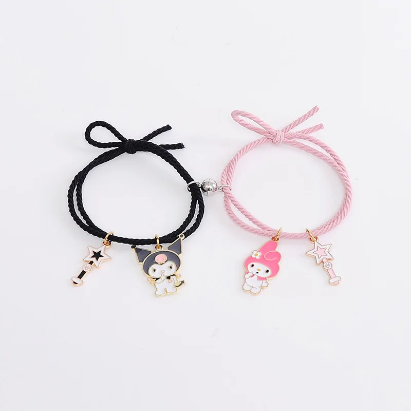 Sanrio Mymelody 2 шт./Набор милый мультяшный браслет для пары магнитный шарик рук мужчин