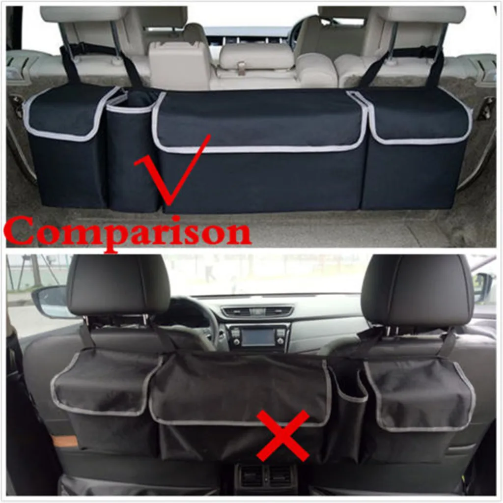 

Black High Capacity Multi-use Car Seat Back Organizers Bag Interior Accessories Automobile Seat Back Organizers Universal#YL10