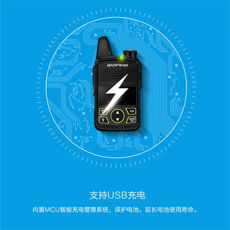 

2pcs Baofeng BF-T1 Portable Earphone Ptt MINI Walkie Talkie Handheld bft1 Hotel Civilian Radio Comunicador Ham HF Transceiver