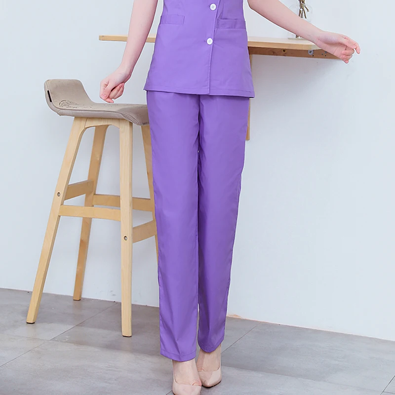 Для женщин и мужчин скраб брюки из чистого хлопка медицинская форма доктор