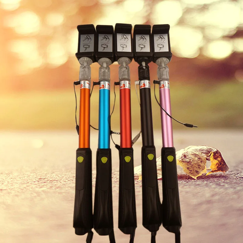 Горячая Распродажа Новый стиль Высший сорт проводное управление селфи палка