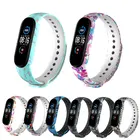Силиконовый ремешок для Xiaomi Mi Band 4 3 5 6, браслет для Xiaomi Mi Band 6 Miband 5 Смарт-цветов, ремешок для Amazfit Band 5