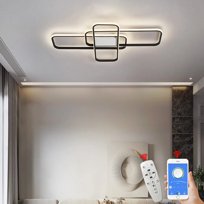 $56.00 Modern Led Ceiling Lights Lamp For Living Room Bedroom Study Room Indoor AC85-265V Black or Gold Color Ceiling Lamp Lighting
