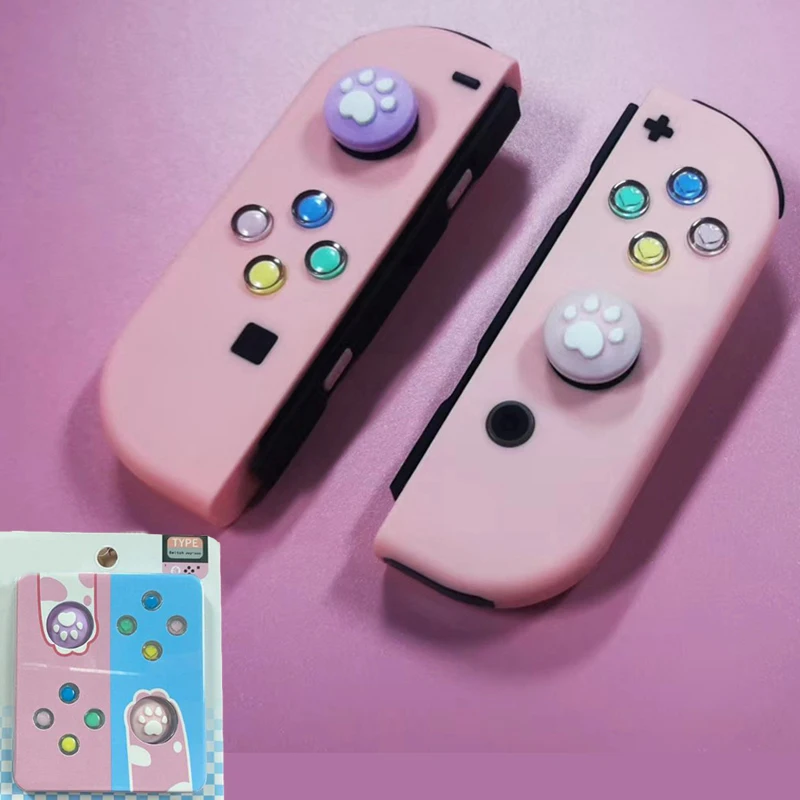 ABXY-funda de repuesto para mando de Nintendo Switch, carcasa de repuesto para mando de Nintendo Switch, Joystick, botón, Thumb Stick