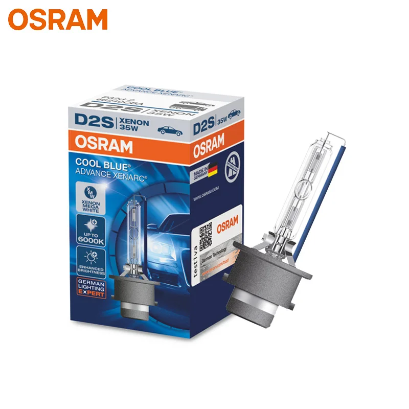 OSRAM D1S D2S D3S D4S CBA Xenon HID Cool Blue Advance 12V 6000K Mega White Car Xenon Headlight Light Auto Genuine Hi/lo Beam, 1x