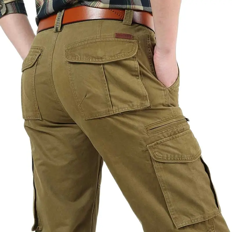 

Fashion Cargo Pants Multi Pocket Straight Loose Baggy Men Casual Trousers Cotton Military Tactical Hip Hop Harem Joggers Pants