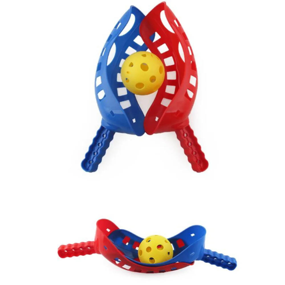 

2 Sets Hollow Out Scoop Game Launch and Catch Balls Game Children Outdoor Backyard Play Activity Kids Garden Toss Game(4pcs