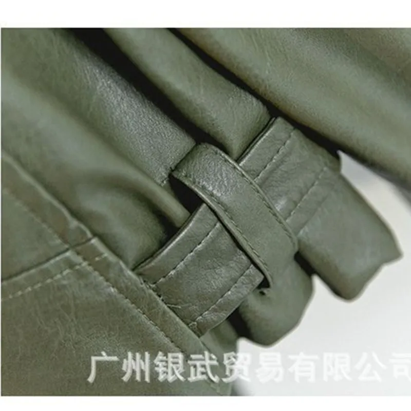 

2020 Fashion New Women Autumn Winter Faux Soft Leather Jackets Coats Lady Black PU 3D print Motorcycle Streetwear Y181