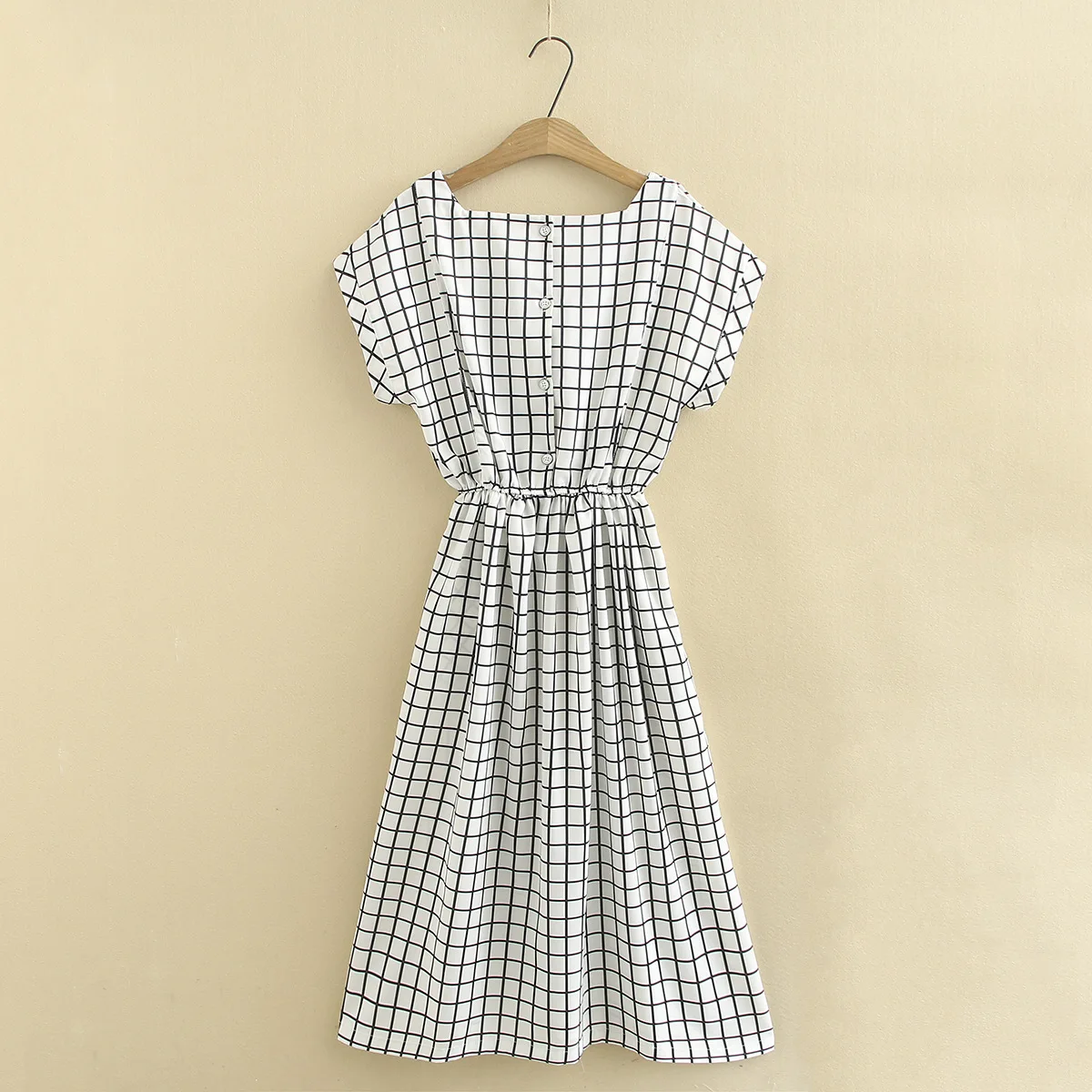 Клетчатое длинное платье для женщин летнего размера плюс модное женское с