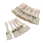 Кисти нейлоновые с щетиной для рисования, кисточки с деревянной ручкой, акварелью, маслом и щетиной для стен, мебели, принадлежности для рисования, 23 шт.