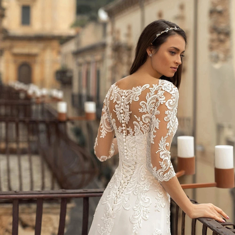 Элегантное кружевное платье с рукавом до локтя MACDUGAL свадебные тюлевые перчатки