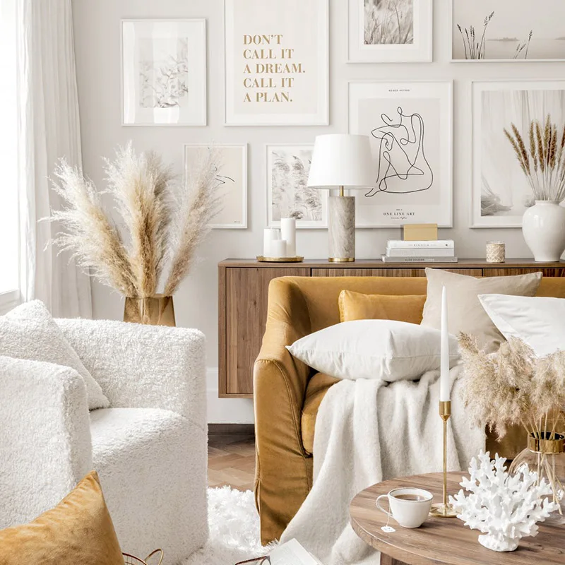 Природа Трава Пейзаж Холст Живопись стены Искусство ботанические балетные танцы