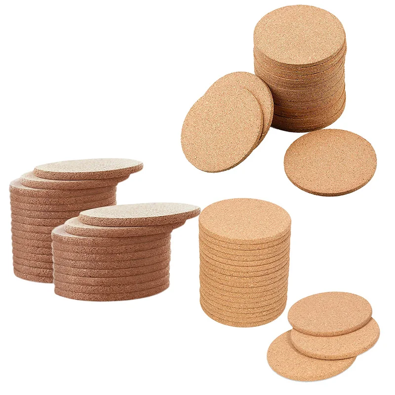 

Cork Coasters for Drinks,Bar Coasters Absorbent Heat Resistant Reusable Saucers for Drink Wine Glasses Cups Mugs