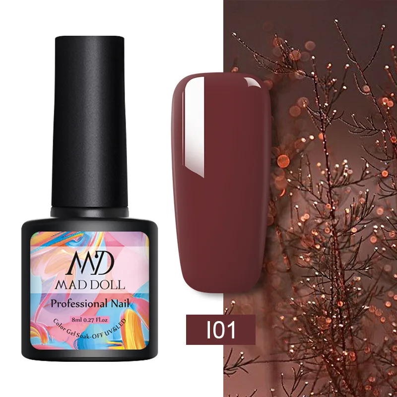 17 MAD DOLL, 8 мл, Гель-лак для ногтей, цветная серия, однократный, замочить от УФ-геля, Полупостоянный дизайн ногтей, декоративный гель - Цвет: 17