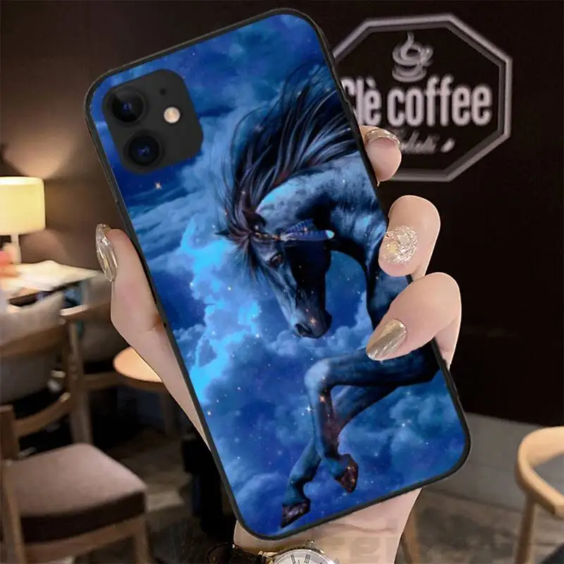 

Watercolor Horse Animal Apple Fundas Coque Etui for IPhone 7 8 Plus 11 Pro Max Case XR XS 12 SE 2020 Cover Accessories