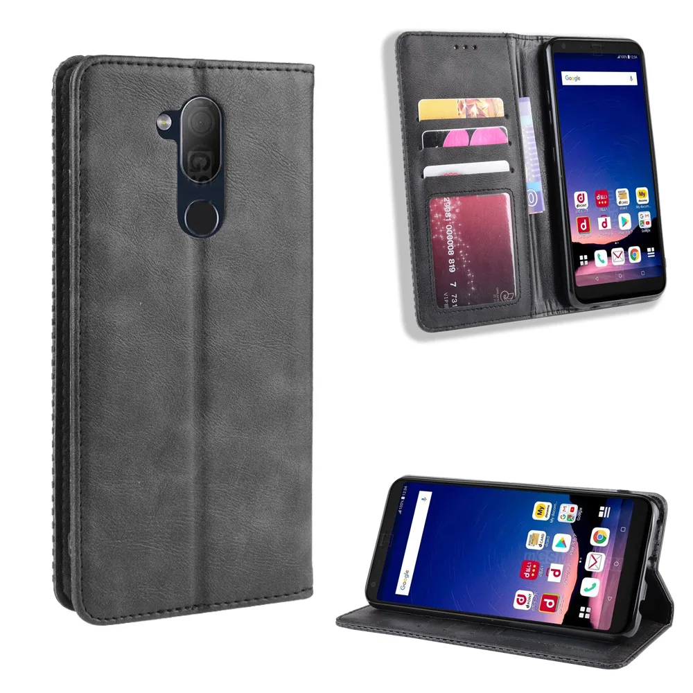 Чехол для LG style 2 L 01L с ретро узором из искусственной кожи откидной подставкой и