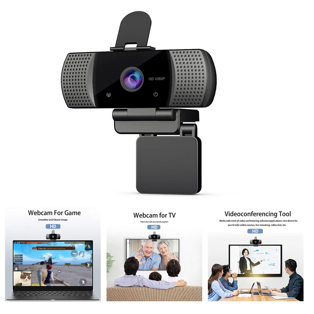 

USB Webcam Full HD 1080P USB2.0 Drive-Free Computer Web Camera With Mic Web Cam Laptop Online Teching Conference Live Streaming