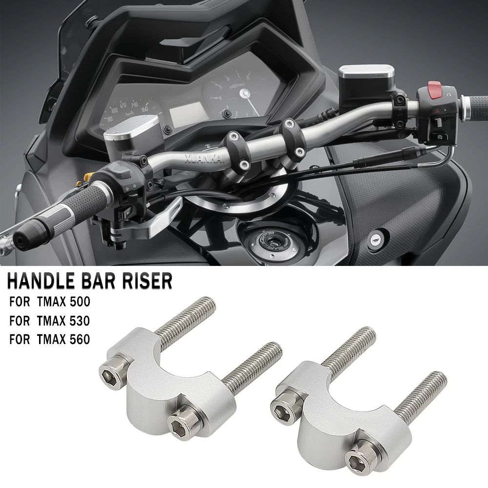 

Fit For YAMAHA TMAX500 TMAX530 TMAX560 TMAX T-MAX 500 530 560 Motorcycle Handle Bar Riser Clamp Extend Handlebar Adapter Mount