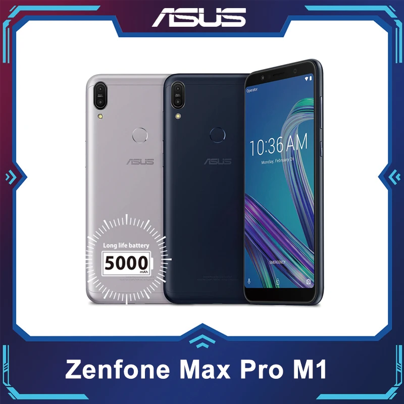 Asus ZenFone Max Pro (M1) ZB602KL глобальная версия SnapDragon 636 Android 8 1 3 Гб оперативной памяти 32 встроенной 6 дюймов 18:9 FHD +
