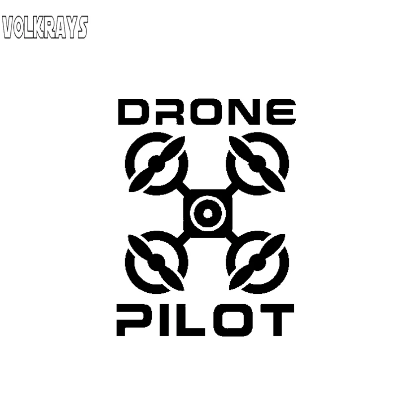 Volkrays мультяшная Автомобильная наклейка &quotДрон пилот БПЛА Дрон аксессуары