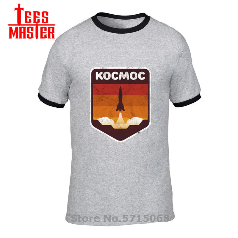 Русский язык пространство футболка Ю CCCP с ракетой шаттл х для мужчин винтажные