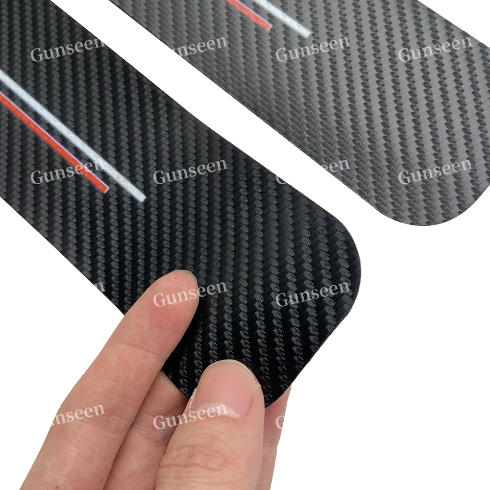 For J11 Car Carbon Fibre Leather PU Protector Sticker Styling Accessories Qashqai Threshold Door Sill Trim 2020 2019 2017 2014 | Автомобили