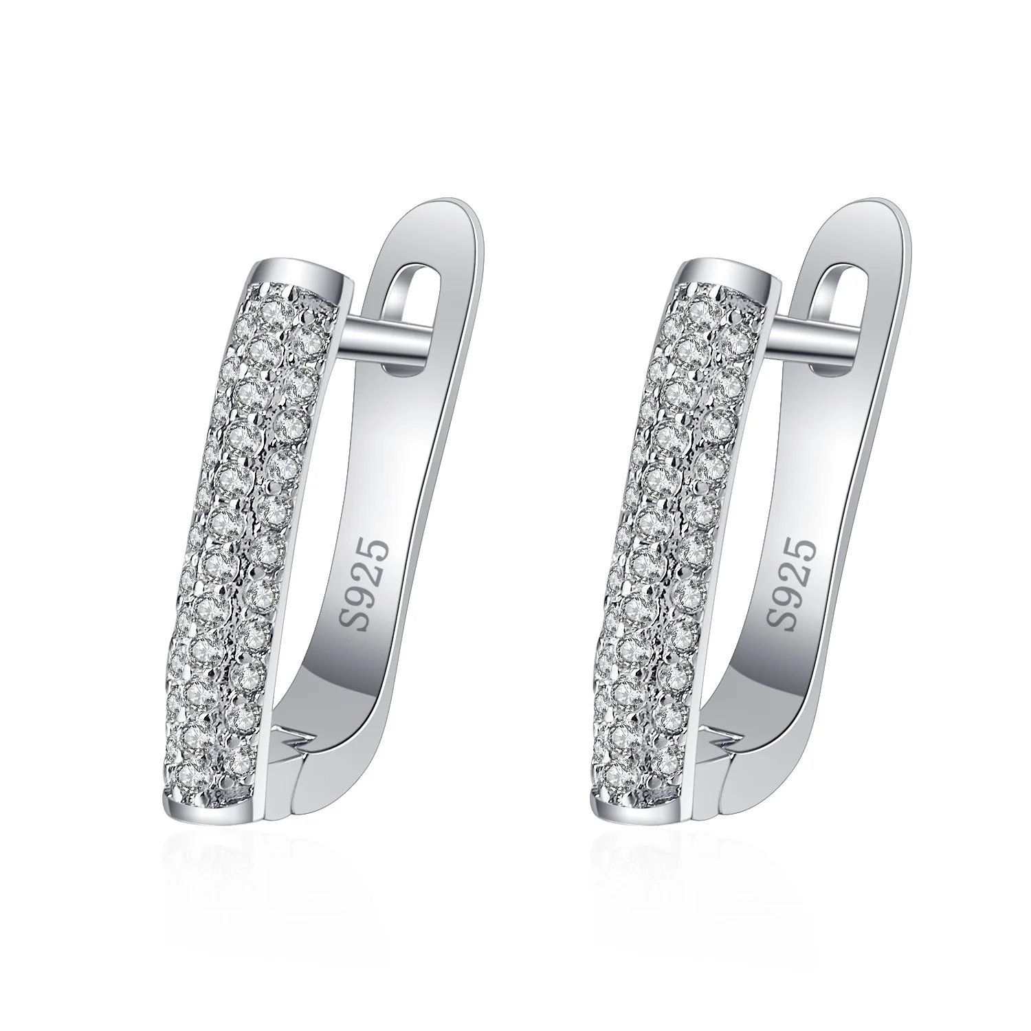 

SIPENGJEL Fashion Copper Inlaid Zircon 2 Metal Color Hoop Earrings Delicate Women Jewelry For Girls Jewelry Gift 2021