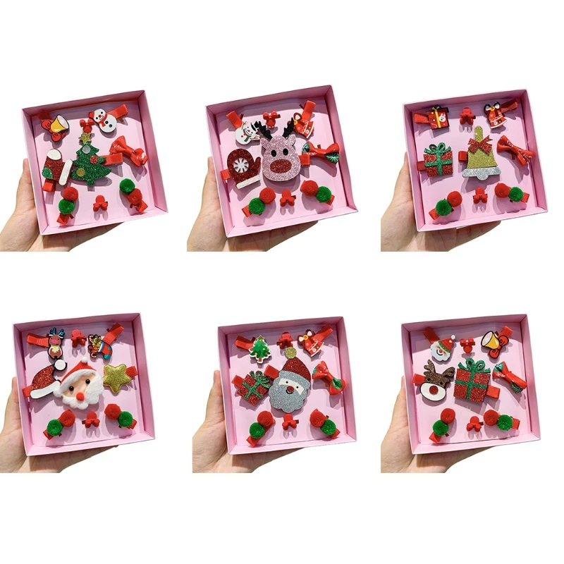 

Christmas Hair Clip Children Hairpin Merry Christmas Hairclips Styling for Kids Girls Xmas Party Decoration Ornament