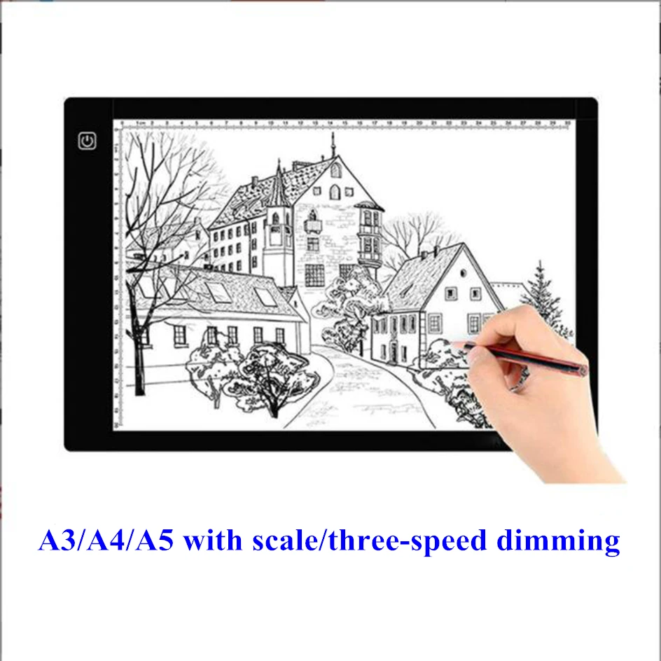 

With scale adjustable light A3/A4/A5 three-speed dimming magnetic copy table student art painting tool calligraphy copy board le