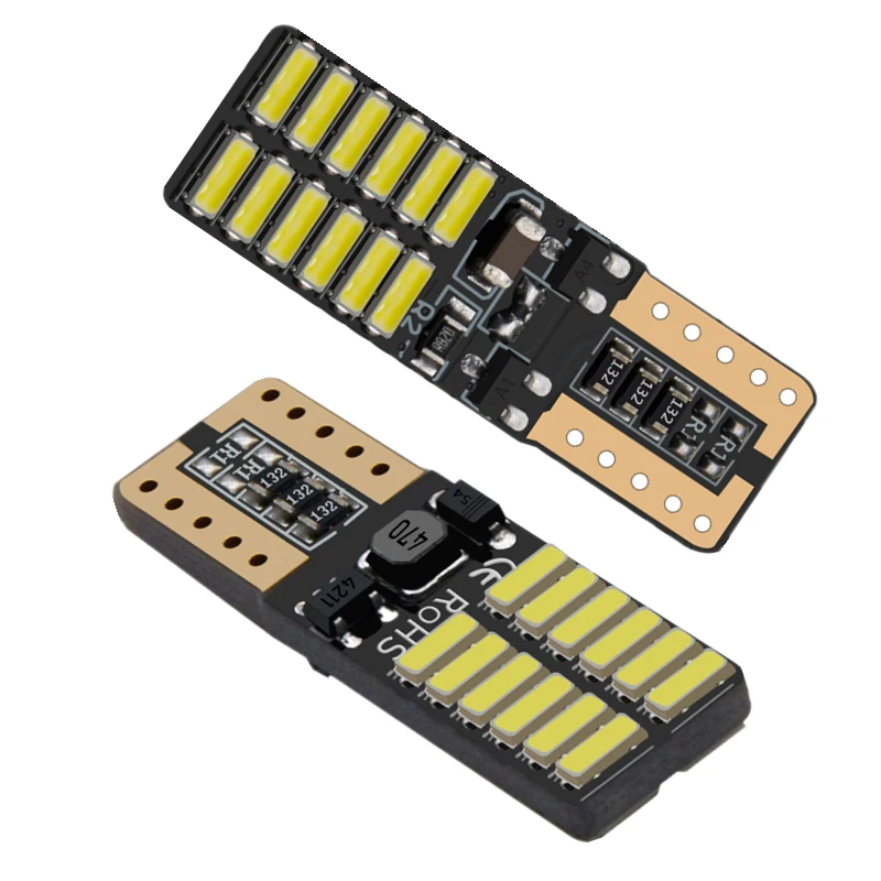 10 шт. T10 W5W 194 501 24smd Автомобильный светодиодный свет лампы для автомобиля диод Авто