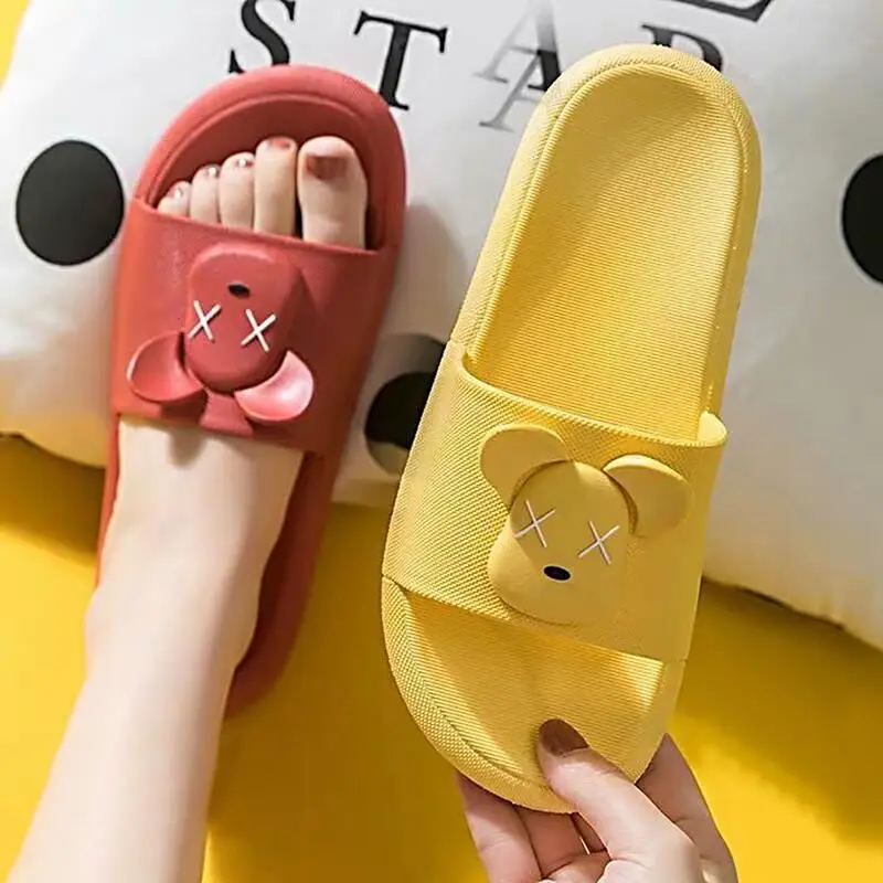 

apanzu Summer women Slippers Casual Shoes Indoor Non-slip Slides Bathroom Sleepers Soft Sole Flip Flops Beach Vacation Couple