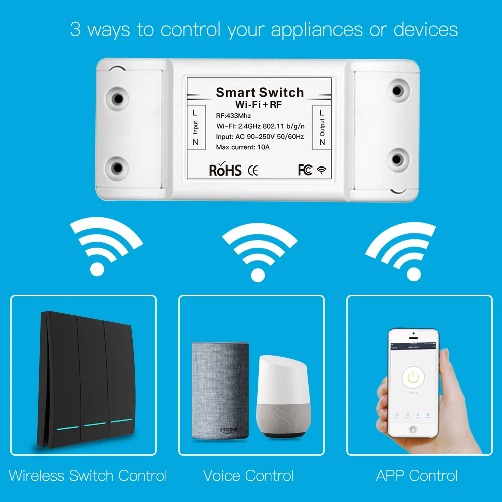 RF433Mhz Wifi беспроводной пульт дистанционного управления умный переключатель